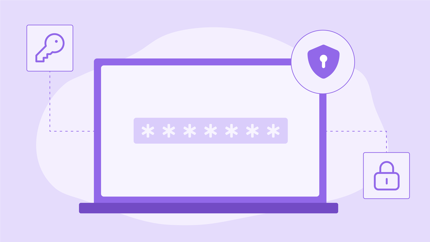 Blog icon for security, testing and PoC: screen with login, encryption.