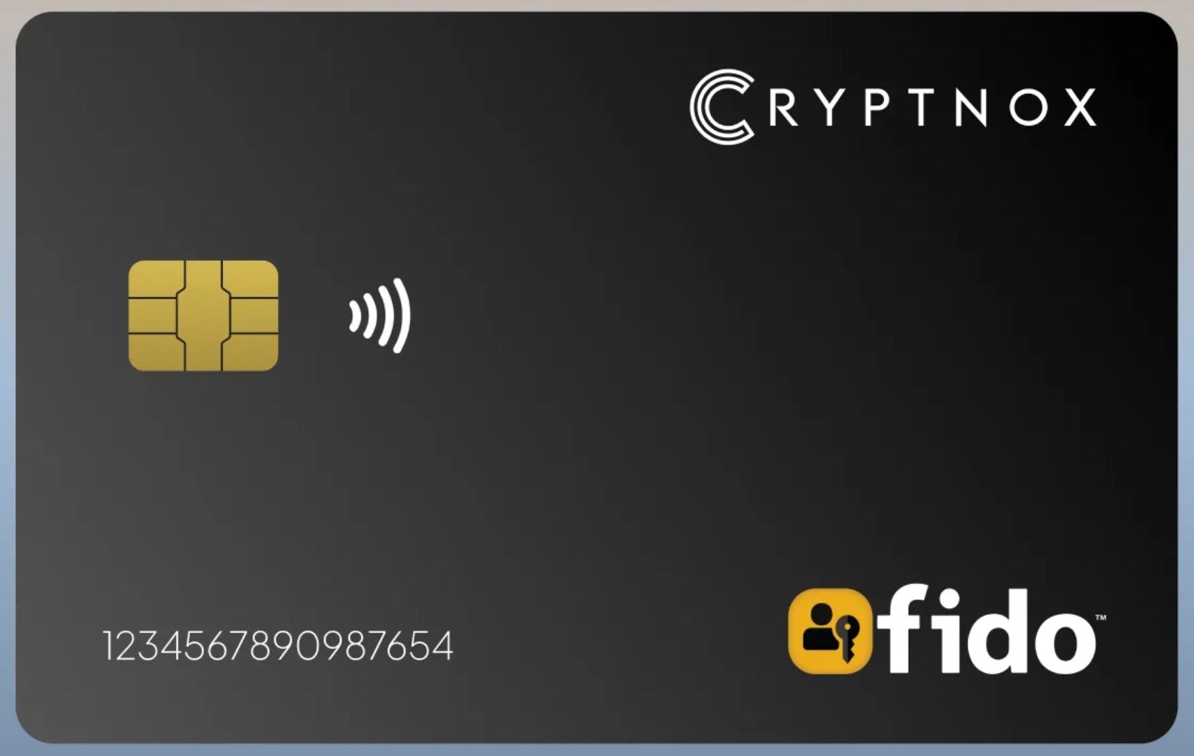 Représentation de la carte à puce FIDO2 de la société Cryptnox